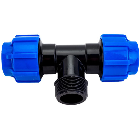 Картинка Тройник переходной ПНД наружная резьба 40х1 1/2"х40 ТПК-АКВА Политэк