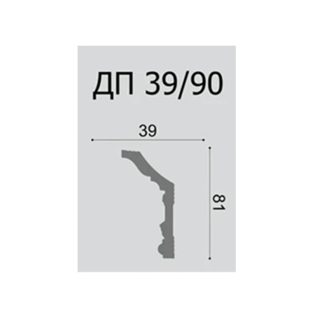 Картинка Плинтус потолочный Де-Багет ДП 39х90 длина 2 м
