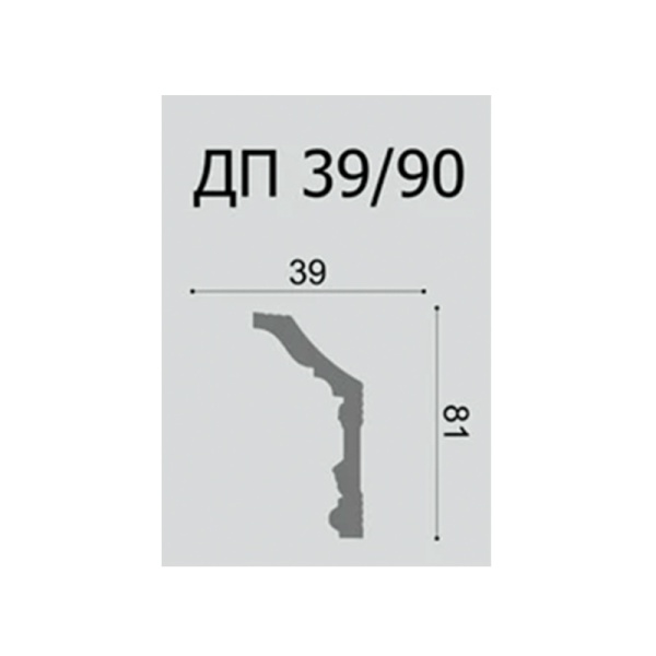 Картинка Плинтус потолочный Де-Багет ДП 39х90 длина 2 м
