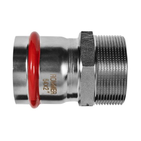 Картинка Переходник ВПр-НР Ø 54х2" Нержавеющая сталь пресс ROMMER