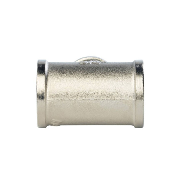 Картинка Тройник ВВВ 3/4"х1/2"х3/4" переходной никелированный STOUT