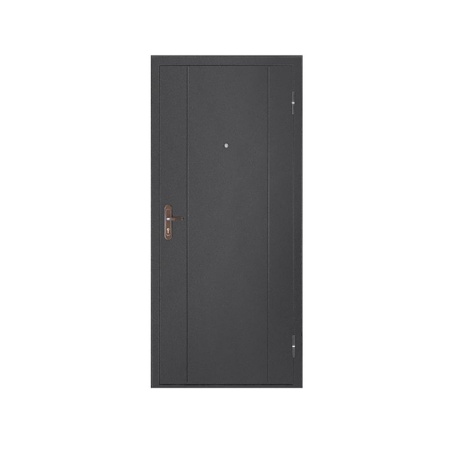 Дверь Форпост 51 размер 880х2050 мм правая с цилиндрическим замком и дверной фурнитурой