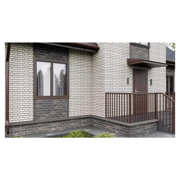 Картинка Фасадная плитка HAUBERK коллекция Цокольный кирпич цвет Перуанский 2 м² в упаковке