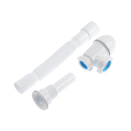 Картинка Сифон для умывальника бутылочный 1 1/4"x40 с гофрой 40х40/50 АНИ Пласт C5015