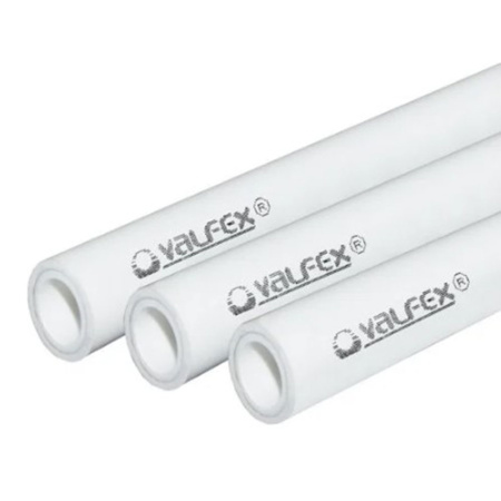 Картинка Труба ПП 40х6,7 армированная хлыст 4 м Белая ALUMINIUM Valfex