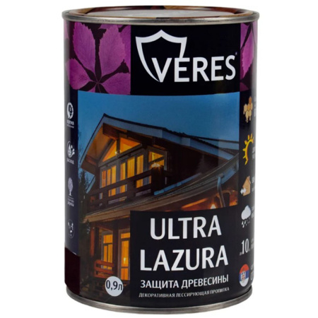 Декоративная пропитка для дерева Старое дерево 0,9 л Veres Ultra Lazura №30