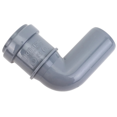 Картинка Отвод 32х87° для внутренней канализации Серый Политэк