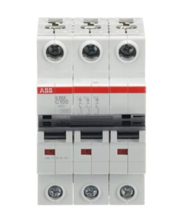 Картинка Автоматический выключатель 3п S203 С 100А 6,0кА ABB