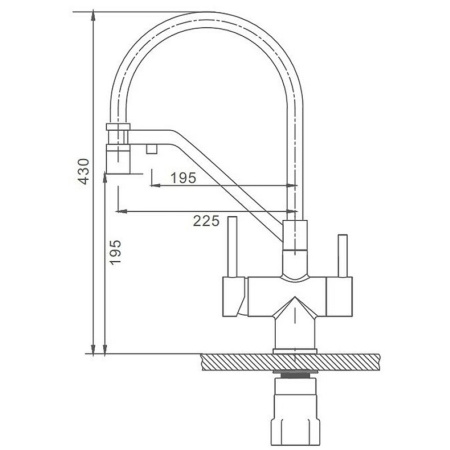 Картинка Смеситель для кухни со съемным изливом подключением фильтра питьевой воды Черный SPLENKA 9S70.62.06