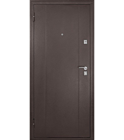 Дверь Форпост 72 размер 860х2050 мм левая с цилиндрическим замком и дверной фурнитурой