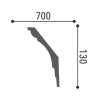 Картинка Плинтус потолочный П 10 130х70  Де-Багет