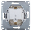 Картинка Розетка одноместная с з/к с шторками и крышкой в рамку 16А Базальт Systeme Electric ATLASDESIGN