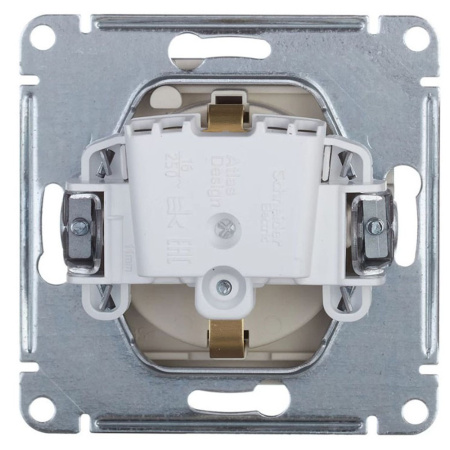 Картинка Розетка одноместная с з/к с шторками и крышкой в рамку 16А Базальт Systeme Electric ATLASDESIGN