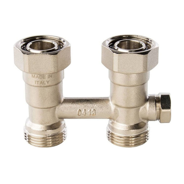 Картинка Узел нижнего подключения радиатора Прямой для однотрубной системы 3/4 STOUT