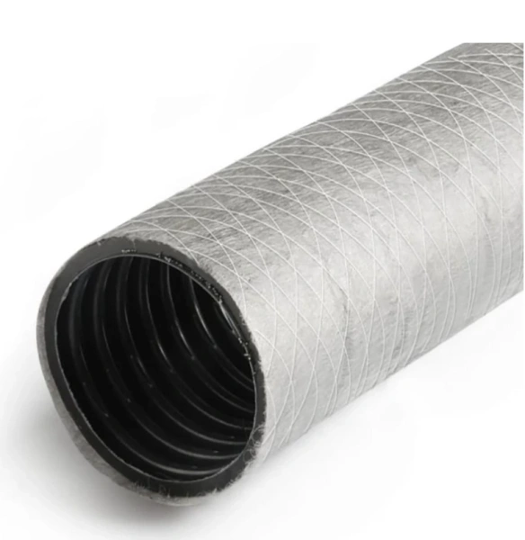 Картинка Дренажная гофрированная труба ДГТ с перфорацией 160 мм в геотекстиле SN4 однослойная