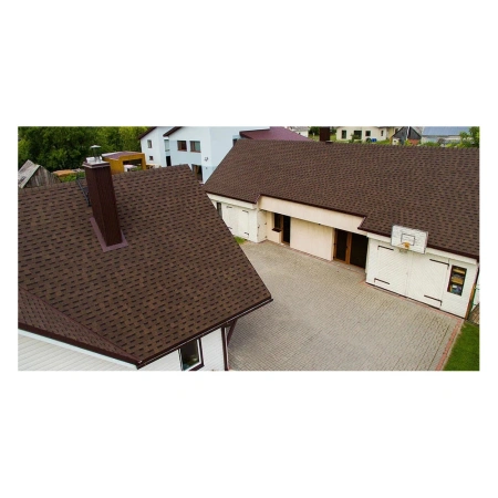 Картинка Гибкая черепица SHINGLAS коллекция Кантри цвет Коричневый 2,6 м² в упаковке