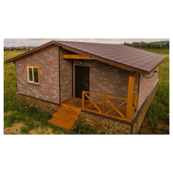 Картинка Фасадная плитка HAUBERK коллекция Кирпич цвет Мраморный 2 м² в упаковке