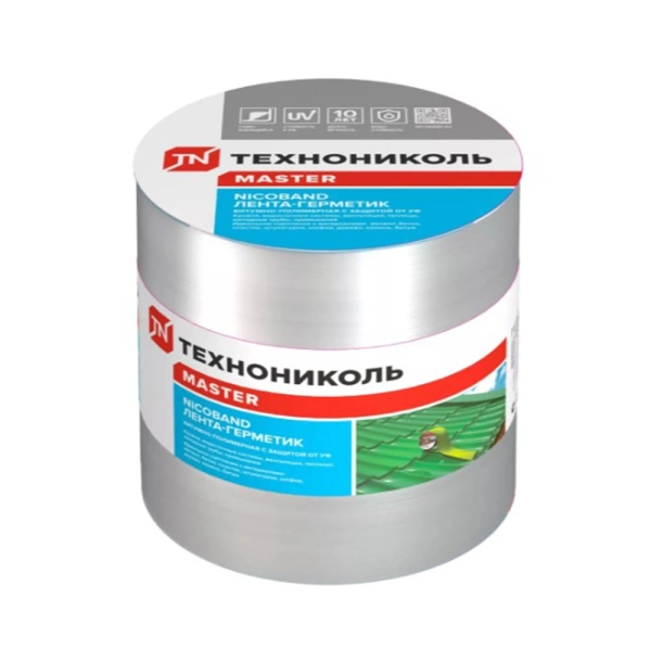 Картинка Лента-герметик ТЕХНОНИКОЛЬ NICOBAND 15 см 10 м Серебристая