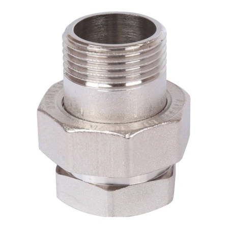 Картинка Сгон разъемный ВН 1' прямой американка никелированный STOUT