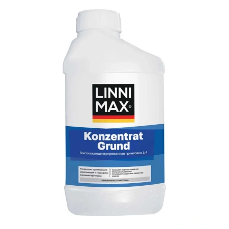 Грунтовка глубокого проникновения 0,9 л концентрат 1:4/1:6 LINNIMAX Konzentrat Grund