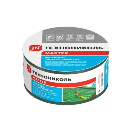 Картинка Лента-герметик ТЕХНОНИКОЛЬ NICOBAND 5 см 3 м Зеленая