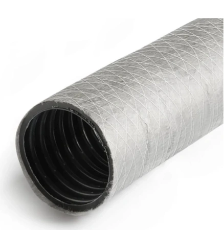 Картинка Дренажная гофрированная труба ДГТ с перфорацией 200 мм в геотекстиле SN4 однослойная