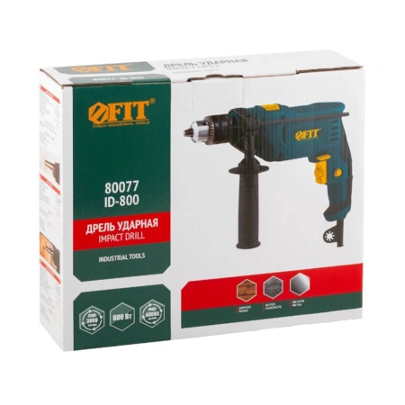 Картинка Дрель ударная 800Вт 3000 об/м FIT