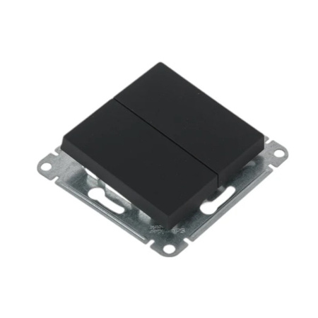 Картинка Переключатель 2-кл перекрестный в рамку 10А Карбон Systeme Electric ATLASDESIGN