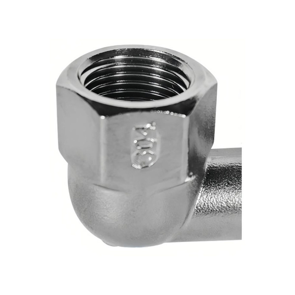 Картинка Угольник-переходник ВПр-ВР Ø 15х1/2" Нержавеющая сталь пресс ROMMER