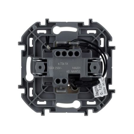 Картинка Выключатель 1 клавиша с подсветкой Слоновая кость Legrand INSPIRIA