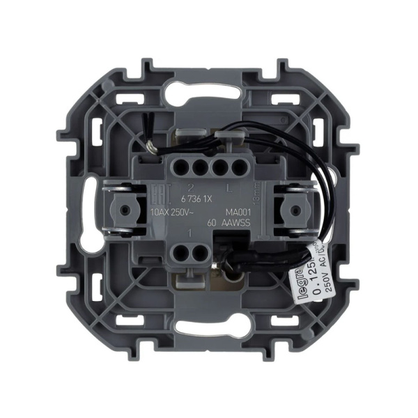 Картинка Выключатель 1 клавиша с подсветкой Слоновая кость Legrand INSPIRIA