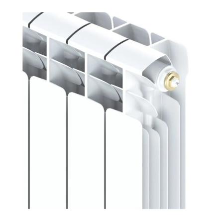 Картинка Радиатор биметалл 500х100 8 секций нижнее правое подключение 1RB50.VR-8 Rifar BASE VENTIL