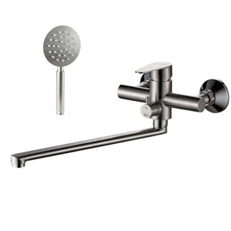 Смеситель для ванны длинный излив нержавеющая сталь VALFEX Rigel  Chrome