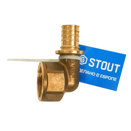Уголок ВР 25x1' Латунь переходной аксиальный SFA-0006-002510 STOUT