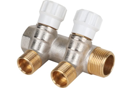 Коллектор MVI с регулирующими вентилями 3/4"x1/2"x2 выхода MM.402.0504