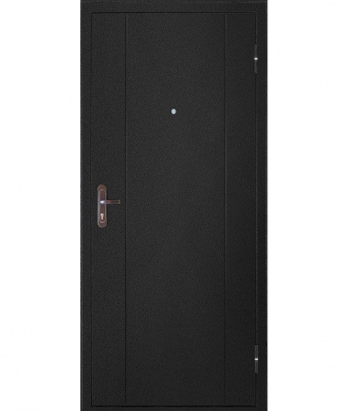 Дверь Форпост 51 размер 980х2050 мм правая с цилиндрическим замком и дверной фурнитурой
