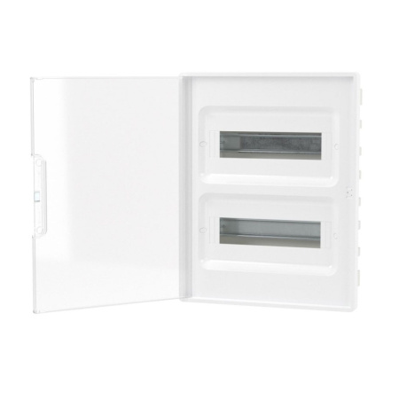 Картинка Корпус пластиковый встраиваемый FRAME ЩРВ-П-24 IP41 прозрачная дверь F24B1WT DKC