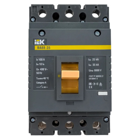 Картинка Выключатель автоматический  ВА88-35 3Р 100А IEK