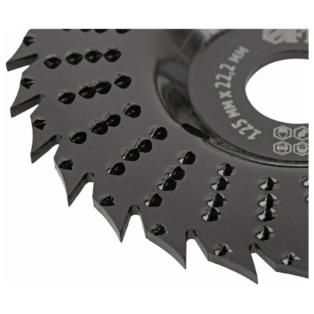 Картинка Диск-фреза по дереву 125х22,2 мм грубая насечка FIT