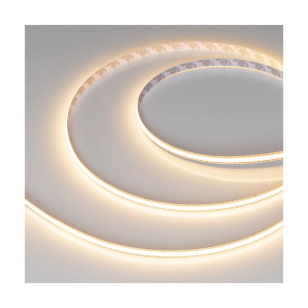 Картинка Лента COB X544 8mm 24V Warm3000 11 W/m IP20 5000 мм FreeCut Свободная резка Arligh