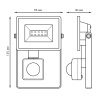 Изображение Прожектор светодиодный с датчиком движения ДО 10 Вт 6500К 950Лм IP65 Elementary-S GAUSS Картинка Прожектор светодиодный с датчиком движения ДО 10 Вт 6500К 950Лм IP65 Elementary-S GAUSS