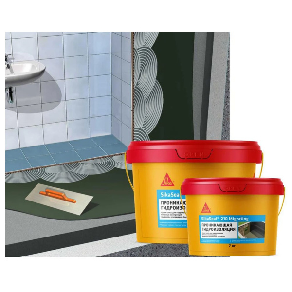 Изображение Гидроизоляция проникающая на цементной основе SikaSeal-210 Migrating 15 кг SIKA Картинка Гидроизоляция проникающая на цементной основе SikaSeal-210 Migrating 15 кг SIKA