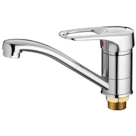 Смеситель для раковины кухни с гайкой латунь VALFEX Alioth Chrome VF.4504-2