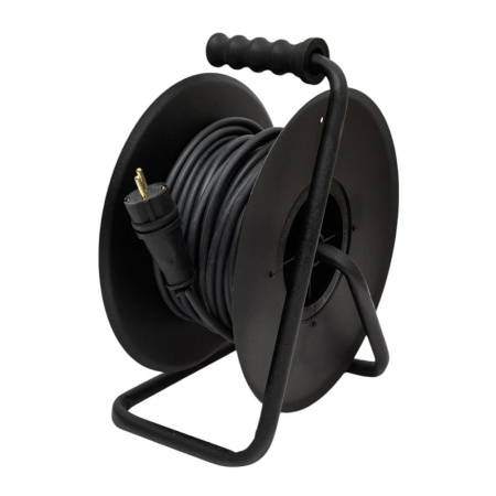 Картинка Удлинитель силовой на металлической катушке КГ-ХЛ 3х2,5 4 гнезда 40 м с з/к УКМ04-3667 РЫЖАЯ ТАКСА