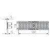 Картинка Решетка для лотка 500x136x15 мм Чугунная щелевая AQUASTOK NORMA DN100 B125