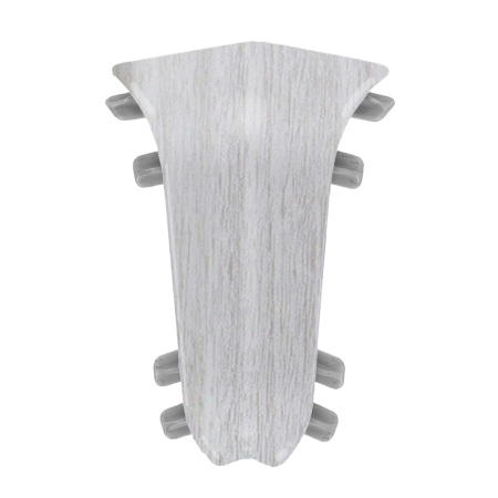 Внутренний угол для плинтуса К55 Комфорт Ясень белый