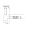 Картинка Сифон для кухонной мойки 1 1/2"x40 с гибкой трубой 40x40/50 мм АНИ Пласт Грот