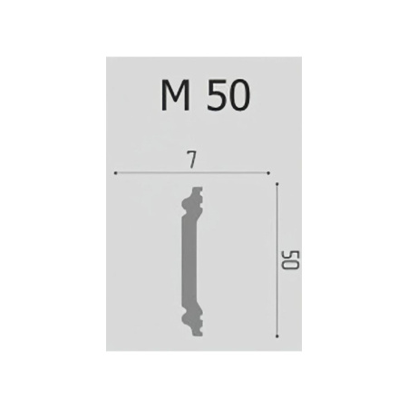 Картинка Плинтус молдинг XPS M50 50/07 2 м Де-Багет