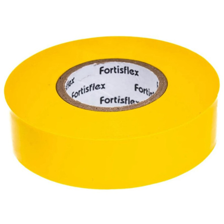 Картинка Изолента ПВХ 19х0.15х20000 мм Желтая КВТ Fortisflex