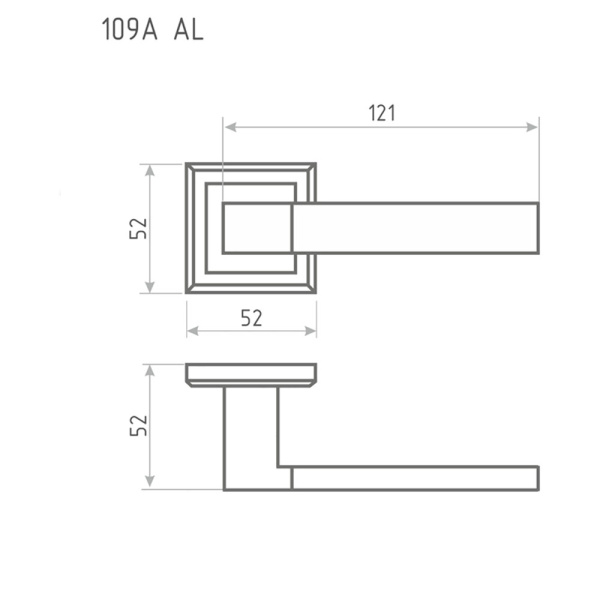 Картинка Нора-М Ручка дверная межкомнатная 109 K AL цвет Белый жемчуг